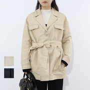 PINKO ジャケット ベージュ ブラック シンプル ベルト付き 1G15UJ-8399