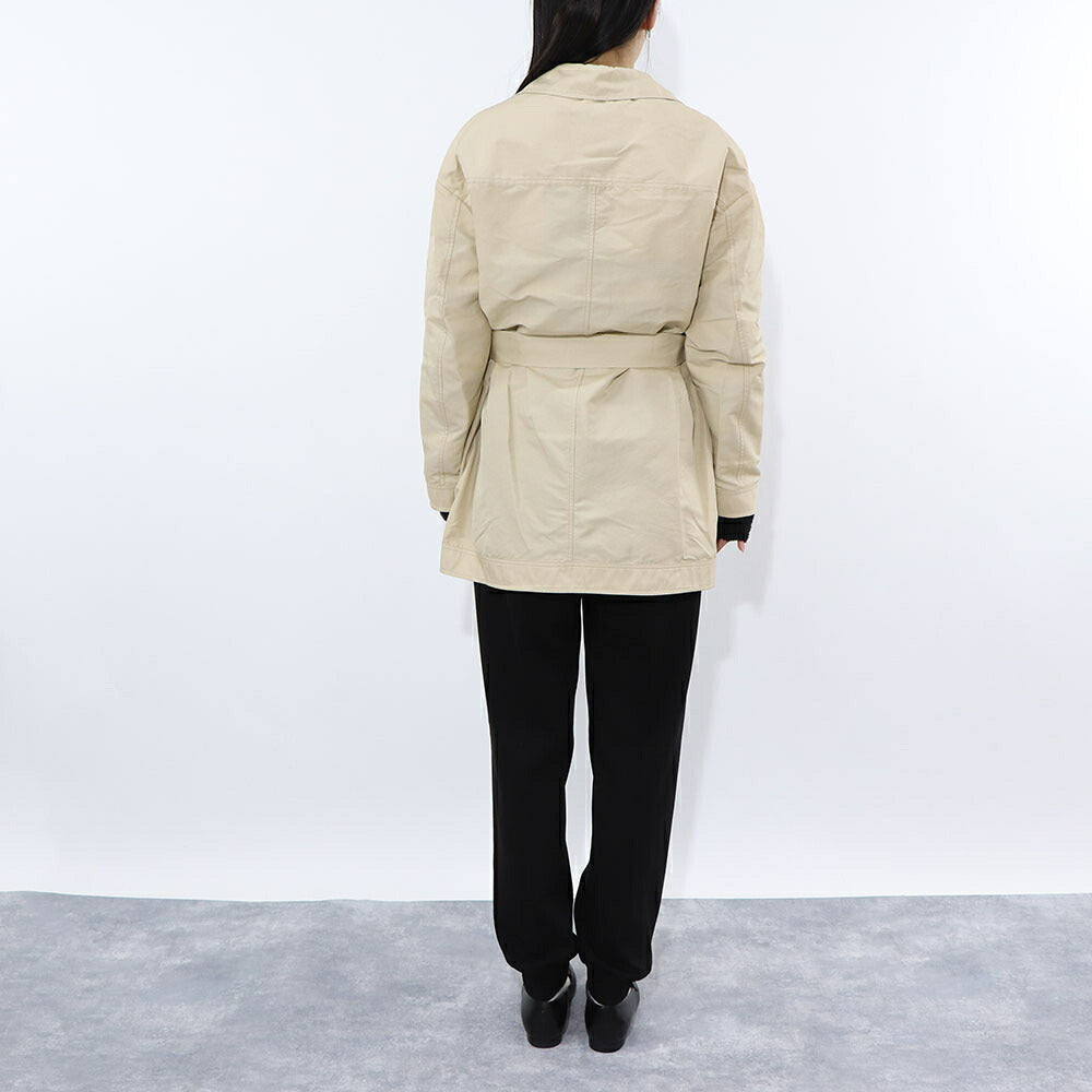 PINKO ジャケット ベージュ ブラック シンプル ベルト付き 1G15UJ-8399