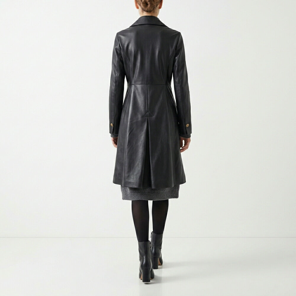 PINKO ピンコ レディース アウター コート ブラック レザー風 1G15WD-Y6WF