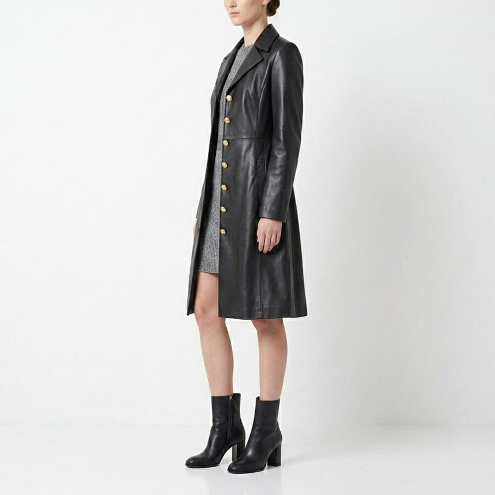 PINKO ピンコ レディース アウター コート ブラック レザー風 1G15WD-Y6WF