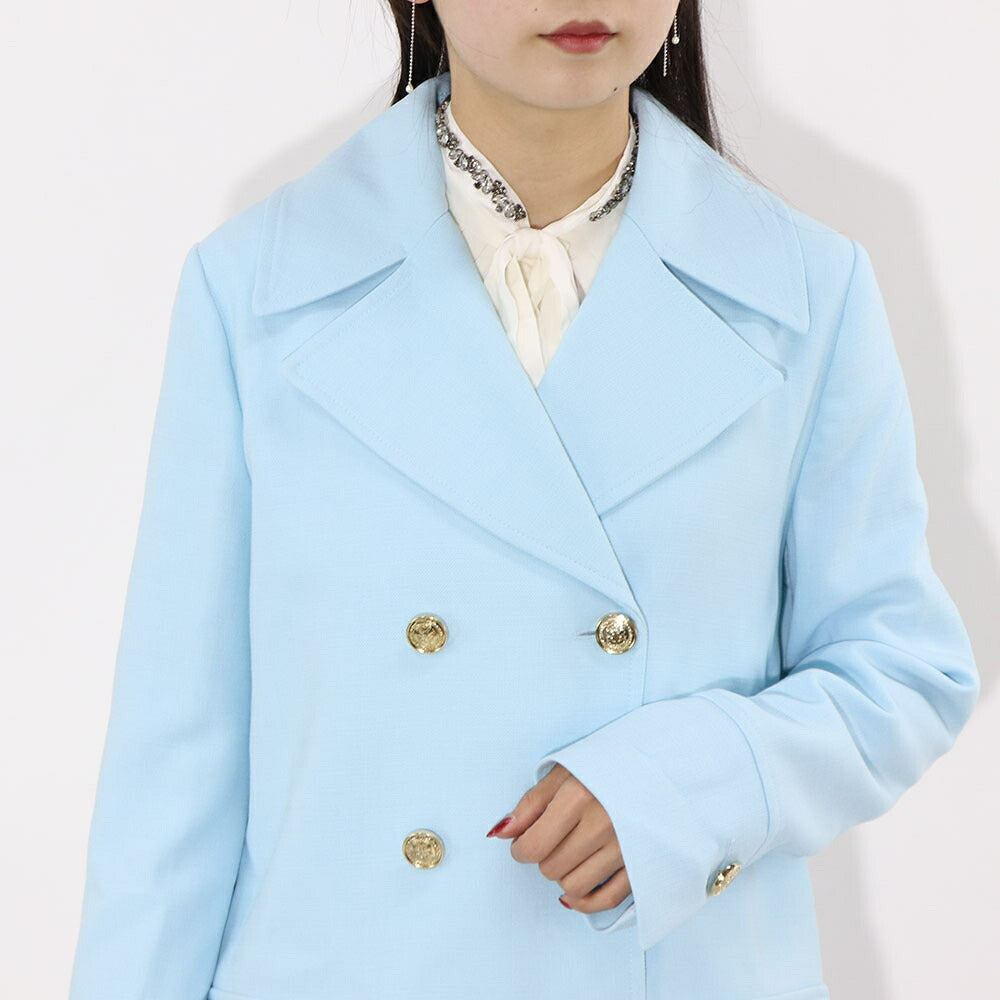 PINKO ブルー ダブルブレスト テーラードジャケット 1G1644-8419