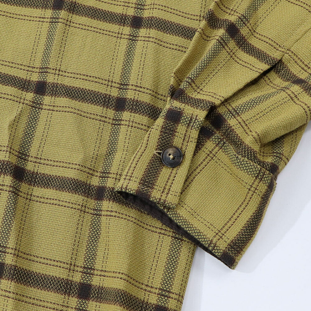 PINKO ブラウス カーキ チェック柄 スタッズ付き 1G16KE-Y794