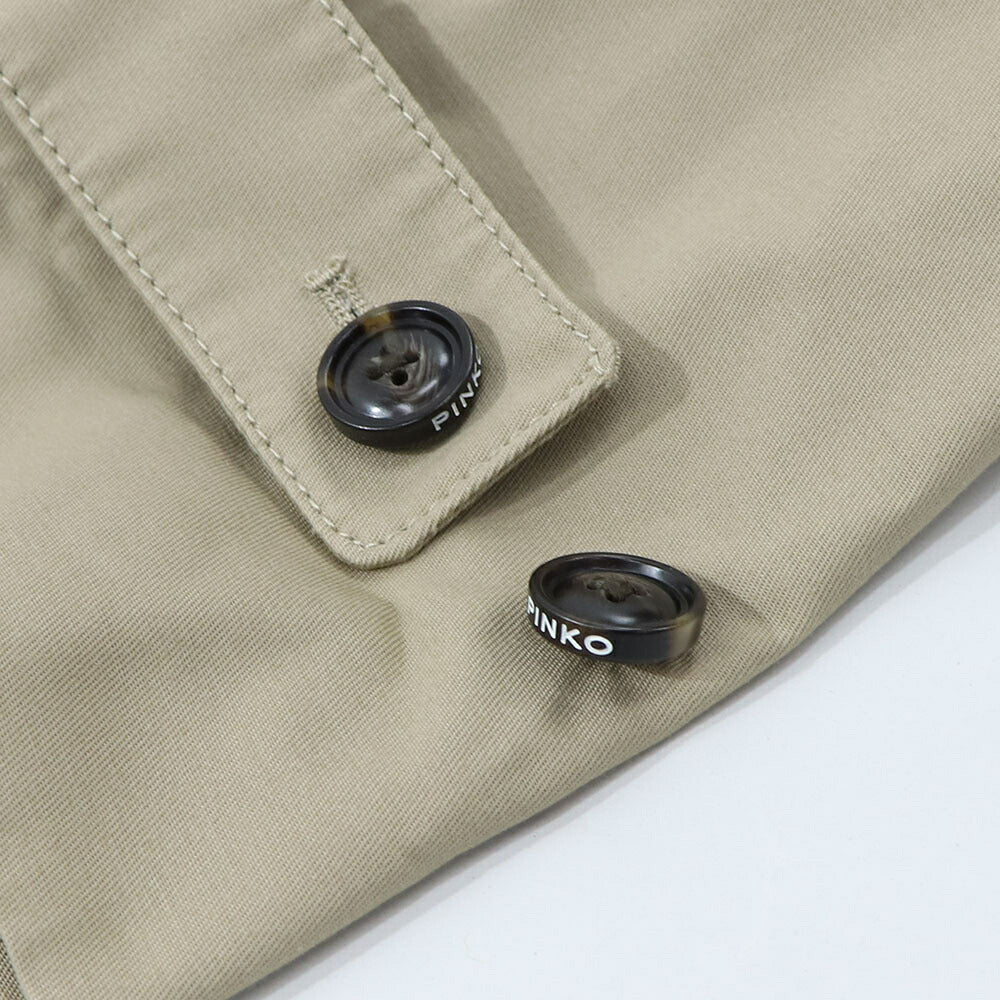 PINKO ブラウン ロングコート レザーコート トレンチコート 1G16KX-Y6W7