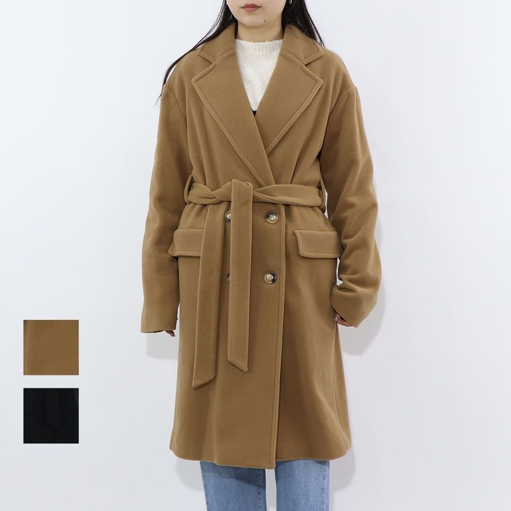 PINKO ブラウン ブラック ロングコート シンプル 1G16RW-Y7E1