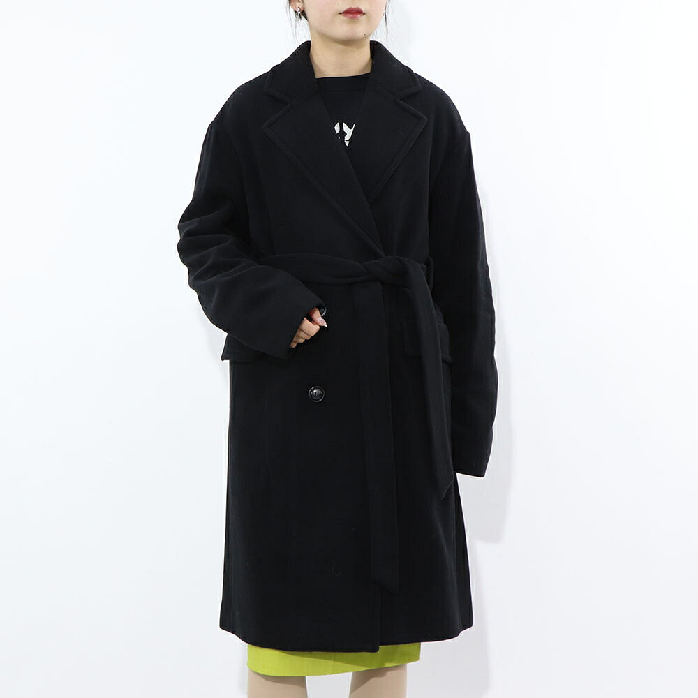 PINKO ブラウン ブラック ロングコート シンプル 1G16RW-Y7E1