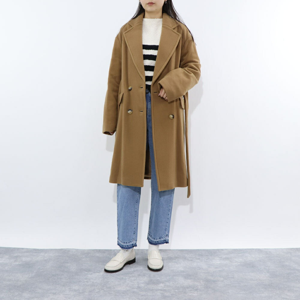 PINKO ブラウン ブラック ロングコート シンプル 1G16RW-Y7E1