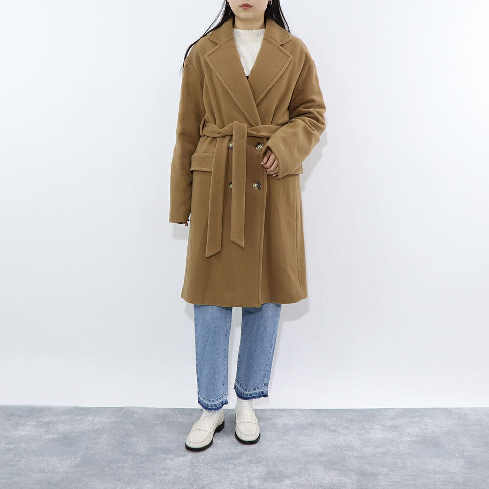 PINKO ブラウン ブラック ロングコート シンプル 1G16RW-Y7E1