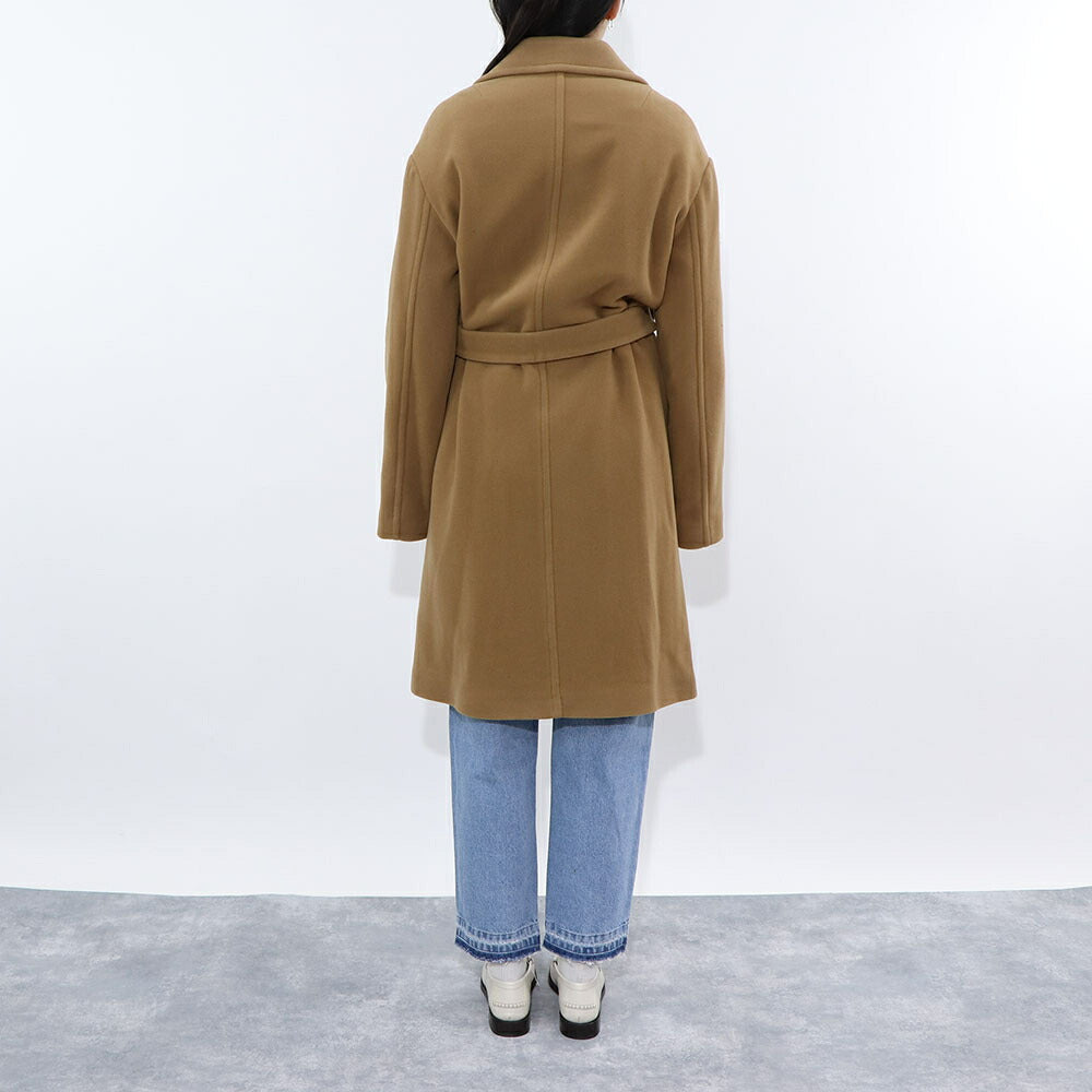 PINKO ブラウン ブラック ロングコート シンプル 1G16RW-Y7E1