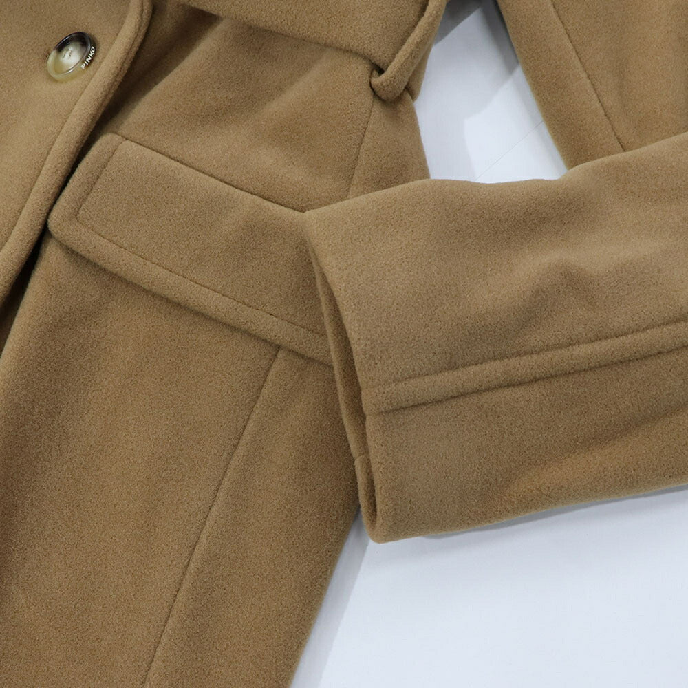 PINKO ブラウン ブラック ロングコート シンプル 1G16RW-Y7E1