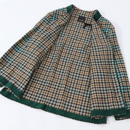 PINKO カーディガン マルチカラー チェック柄 ビジュー 1G16UU-8572