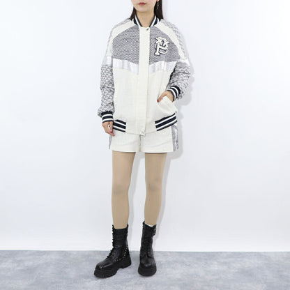 PINKO ジャケット グレー ロゴ刺繍 スナップボタン 1G1711-8738