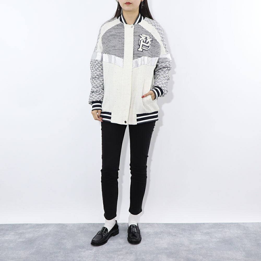 PINKO ジャケット グレー ロゴ刺繍 スナップボタン 1G1711-8738