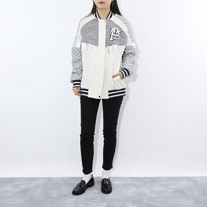 PINKO ジャケット グレー ロゴ刺繍 スナップボタン 1G1711-8738