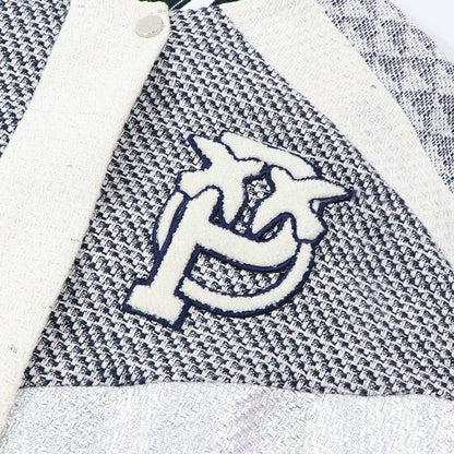 PINKO ジャケット グレー ロゴ刺繍 スナップボタン 1G1711-8738