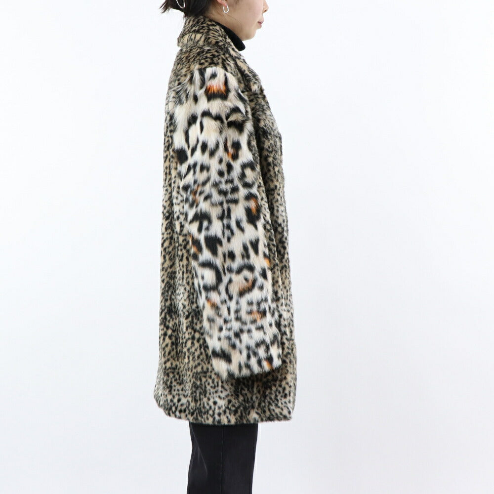 PINKO ブラウン ファーコート ヒョウ柄 1G17Z8-A09T