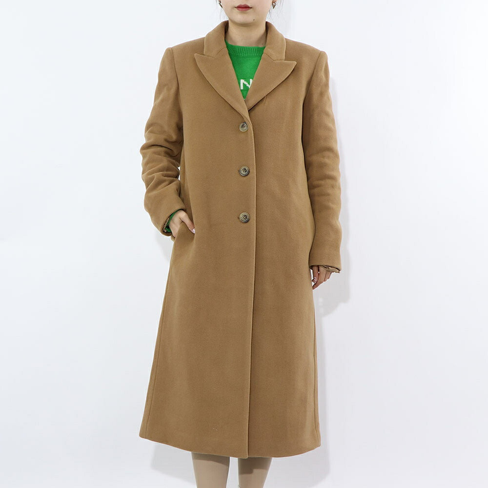 PINKO ブラウン ブラック ロングコート シンプル 1G18CR-A01Q