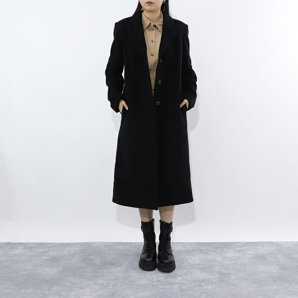 PINKO ブラウン ブラック ロングコート シンプル 1G18CR-A01Q