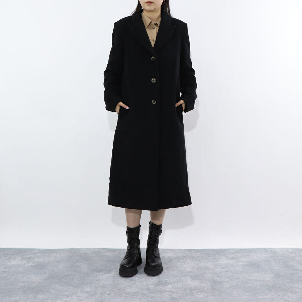 PINKO ブラウン ブラック ロングコート シンプル 1G18CR-A01Q