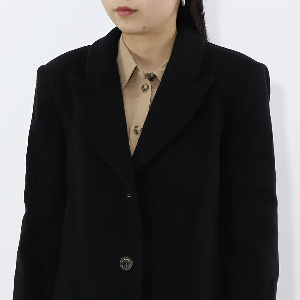 PINKO ブラウン ブラック ロングコート シンプル 1G18CR-A01Q
