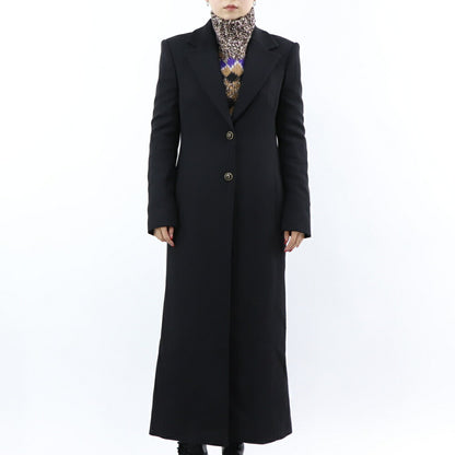 PINKO ブラック ロング丈 テーラード ロングコート 1G18CT-A07O