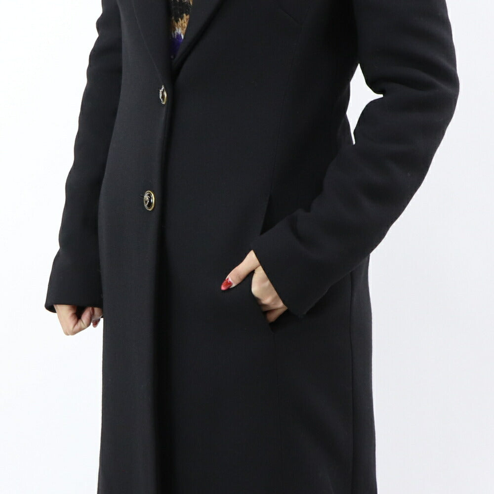 PINKO ブラック ロング丈 テーラード ロングコート 1G18CT-A07O