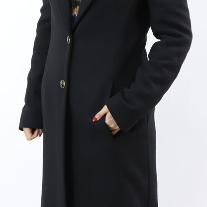 PINKO ブラック ロング丈 テーラード ロングコート 1G18CT-A07O