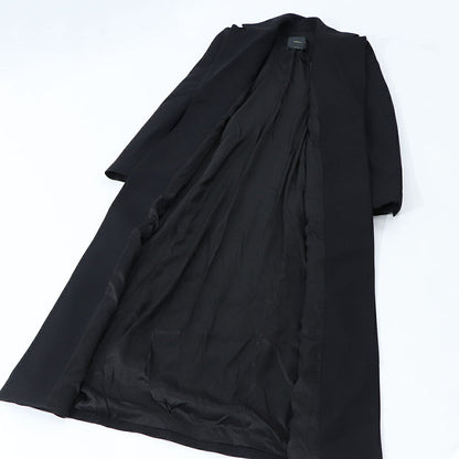 PINKO ブラック ロング丈 テーラード ロングコート 1G18CT-A07O