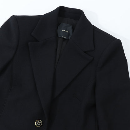 PINKO ブラック ロング丈 テーラード ロングコート 1G18CT-A07O