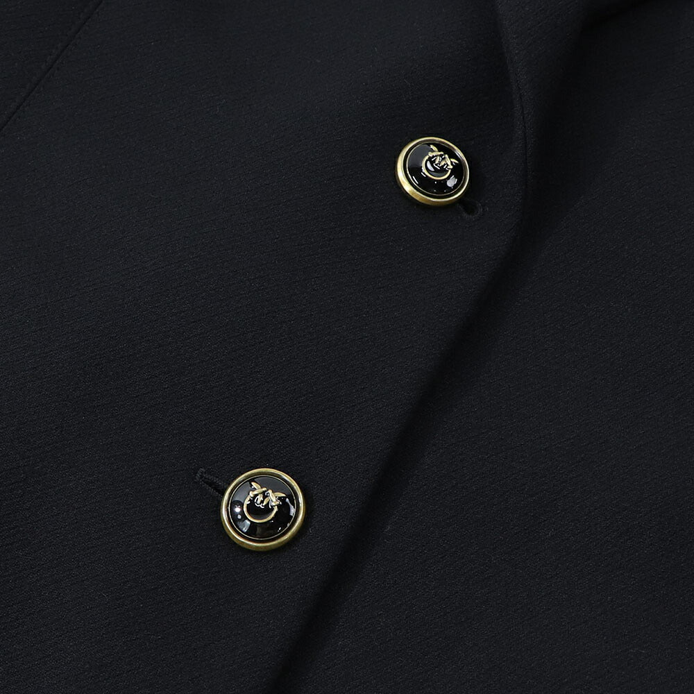 PINKO ブラック ロング丈 テーラード ロングコート 1G18CT-A07O