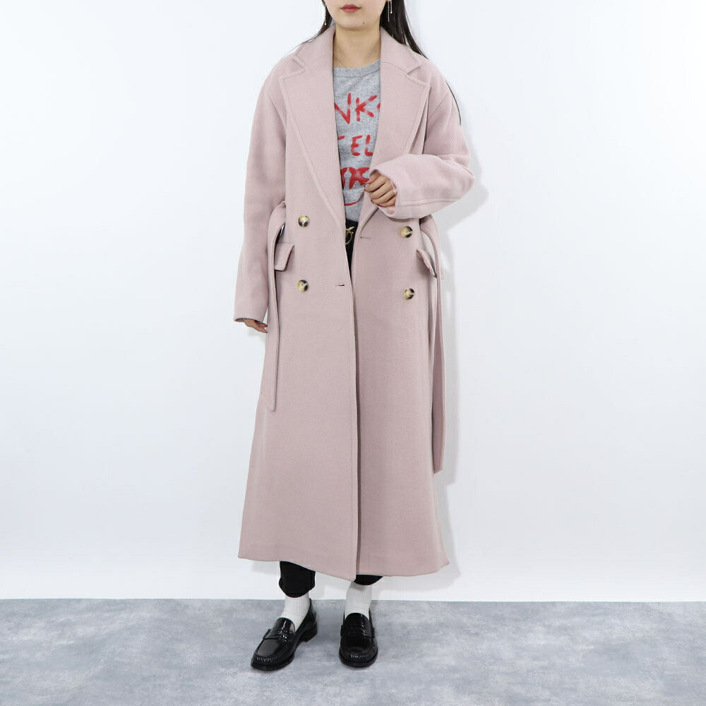 PINKO ベビーピンク ロングコート 1G18GY-Y7DY