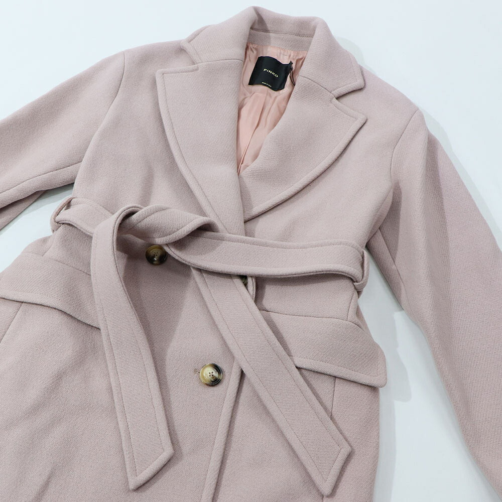 PINKO ベビーピンク ロングコート 1G18GY-Y7DY