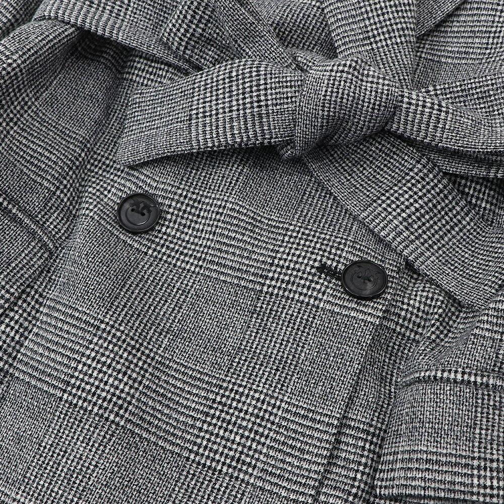 PINKO グレー チェック柄 リボン付き 1G18HQ-A0CV