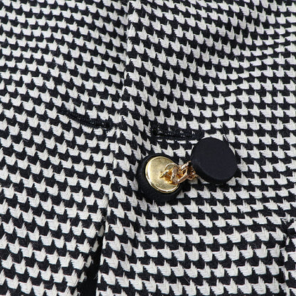 PINKO ジャケット ベージュ ブローチ 千鳥格子柄 1B14T0-8244