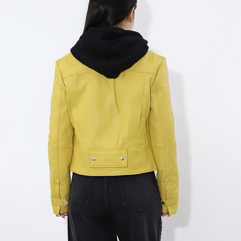 PINKO イエロー レザージャケット 1G14YL-Y672