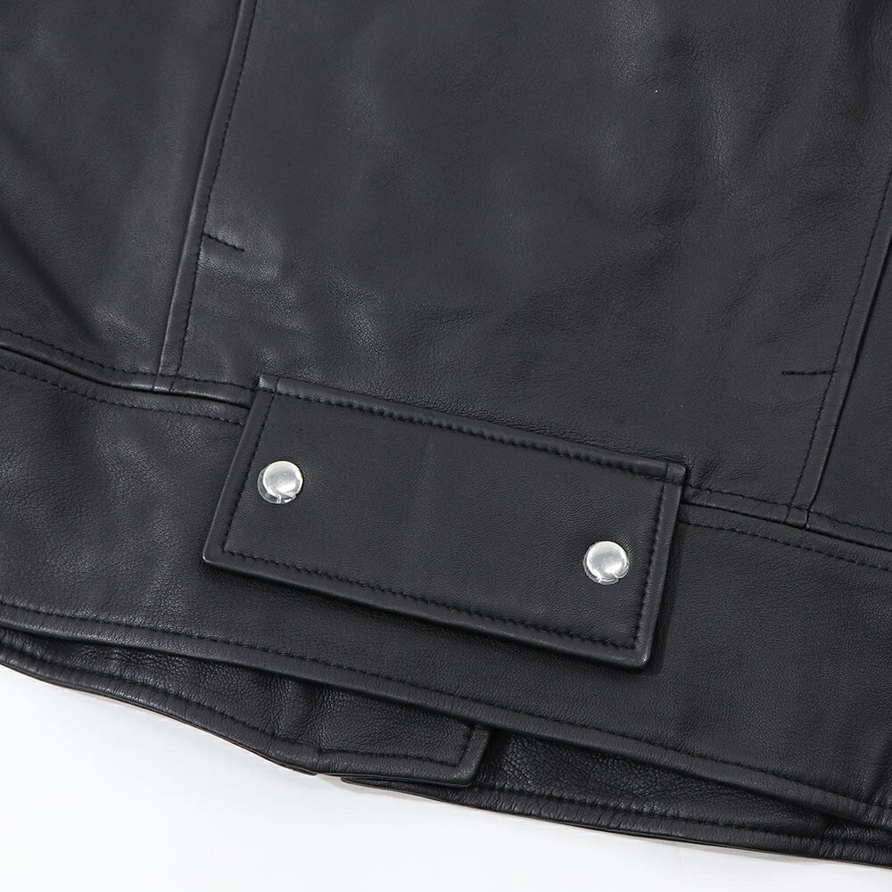 PINKO レッド ブラック レザージャケット 1G151Q-Y672