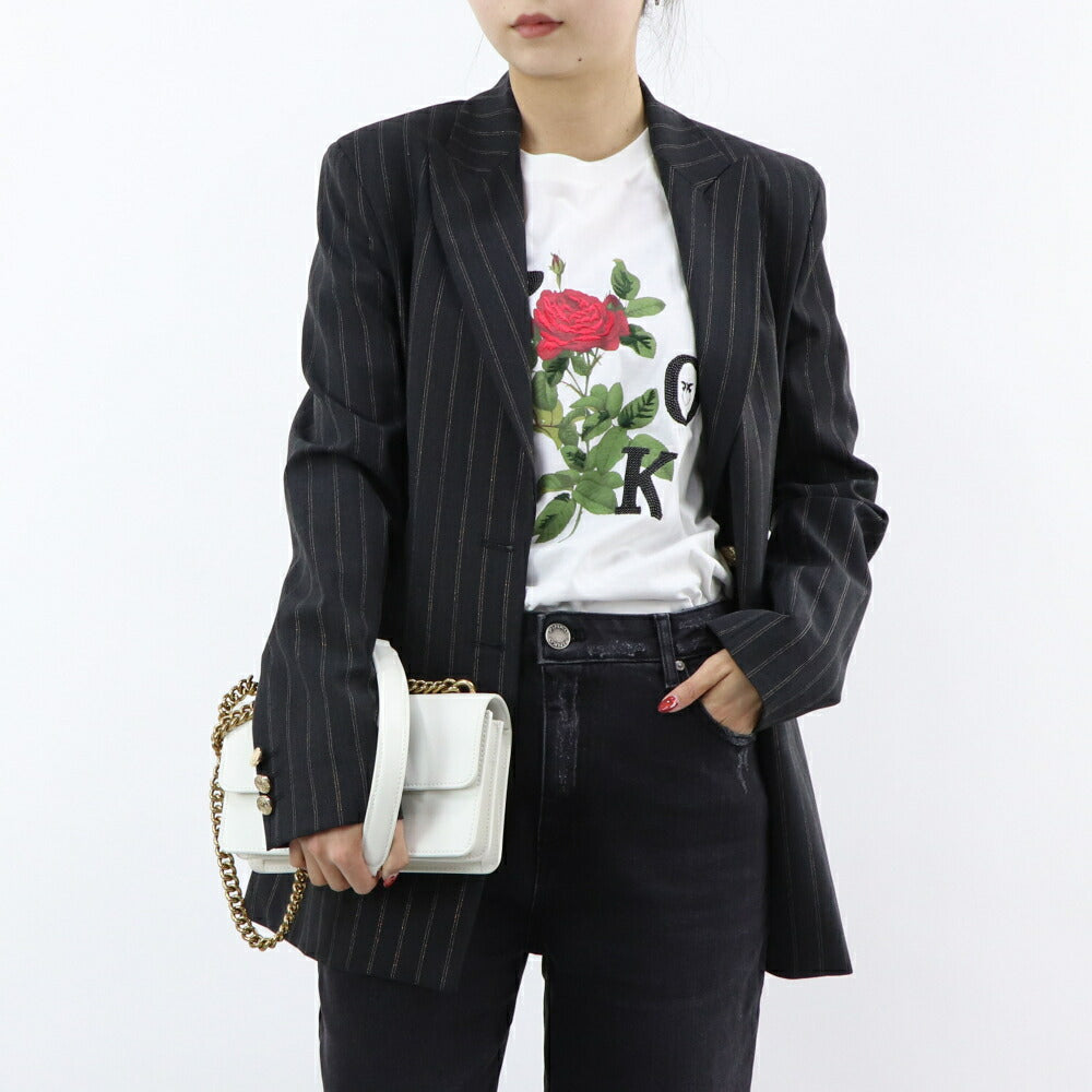 PINKO ジャケット ブラック ストライプ スーツ 1G15K4-8146