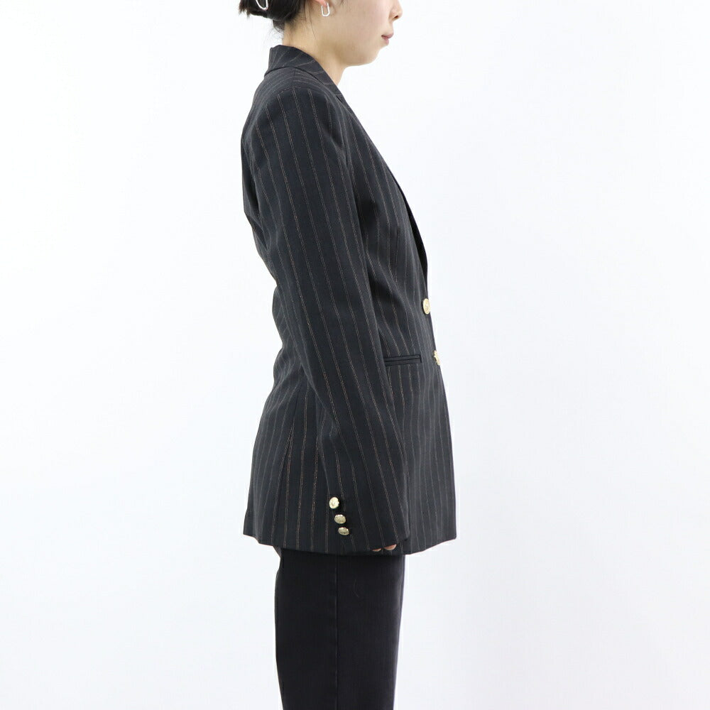 PINKO ジャケット ブラック ストライプ スーツ 1G15K4-8146
