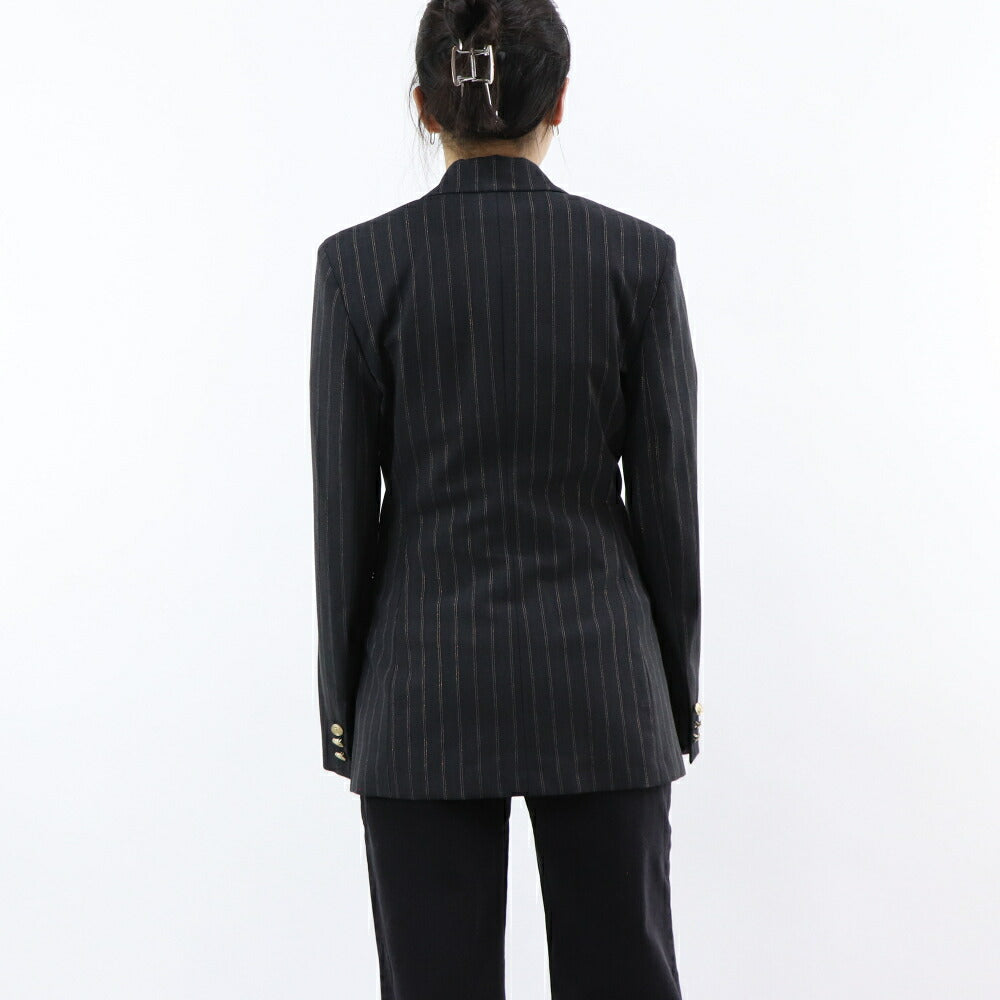 PINKO ジャケット ブラック ストライプ スーツ 1G15K4-8146