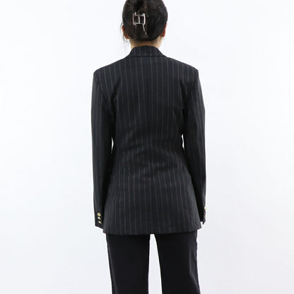 PINKO ジャケット ブラック ストライプ スーツ 1G15K4-8146