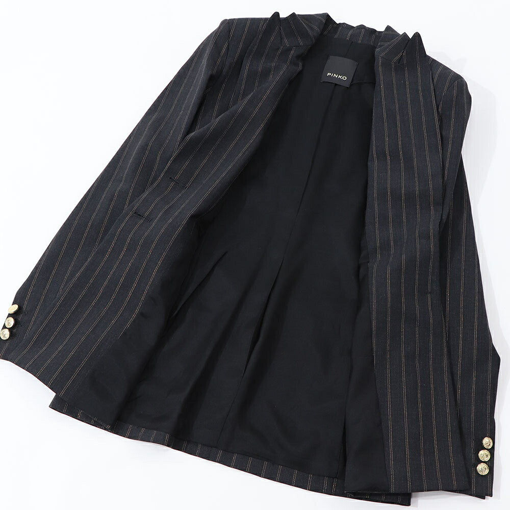 PINKO ジャケット ブラック ストライプ スーツ 1G15K4-8146