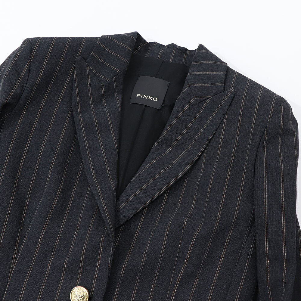 PINKO ジャケット ブラック ストライプ スーツ 1G15K4-8146