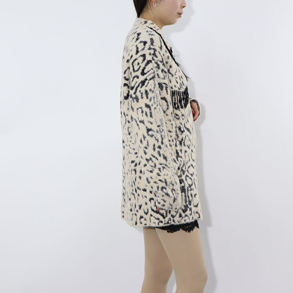 PINKO ニット ホワイト系 ヒョウ柄 1G17UR-A028