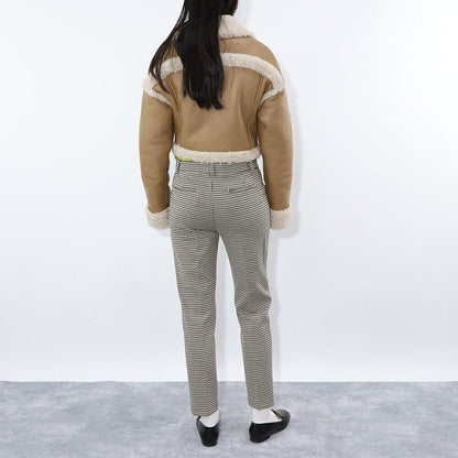 PINKO ブラウン ボアジャケット レザージャケット 1G1807-Y4V5