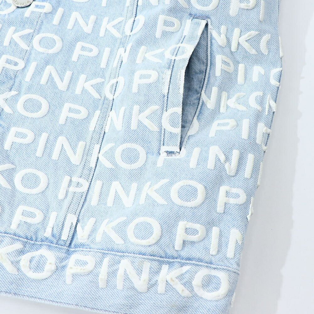 PINKO ブルー ジーンズベスト 1J10EF-Y653