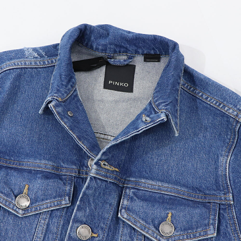 PINKO ブルー  デニムジャケット 1J10UD-Y82N