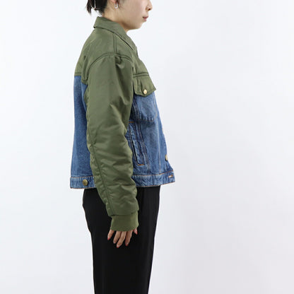 PINKO ジャケット ブルー×カーキ デニム 1J110G-A0A1