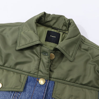 PINKO ジャケット ブルー×カーキ デニム 1J110G-A0A1