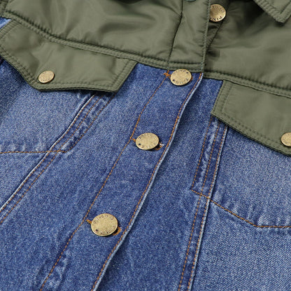 PINKO ジャケット ブルー×カーキ デニム 1J110G-A0A1