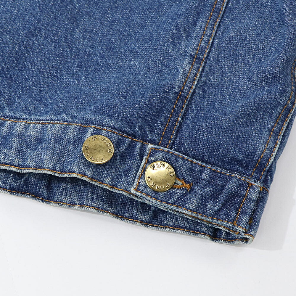 PINKO ジャケット ブルー×カーキ デニム 1J110G-A0A1