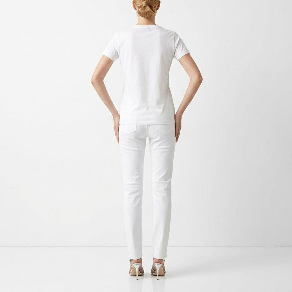PINKO ピンコ レディース トップス Tシャツ・カットソー ホワイト プリントTシャツ クルーネック ロゴ 半袖 1G14WY-Y5BD